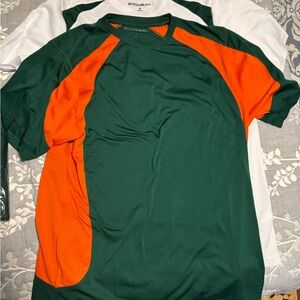 Two Boombah Athletic Shirts Men’s Size Small - Green and Orange